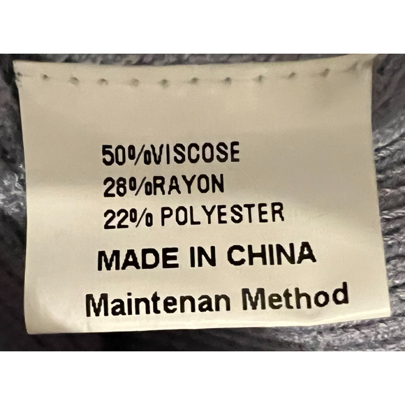 Zesica Womens Sweater Size XL Blue Gray Long Sleeve Pullover V Neck Peplum NWT - Picture 8 of 10